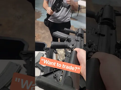 I Traded For An Airsoft Gun And Used It Right Away! #airsoft #swapmeet #tradeup