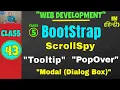 Scrollspy ToolTip Popover Modal Dialog Box Learn BootStrap 4 in Hindi