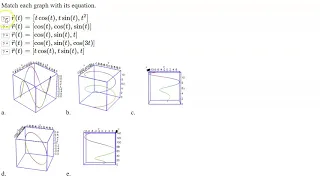 Match spacecurves to vector equations