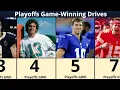 The Most Clutch QBs in NFL Playoff History Game-Winning Drives