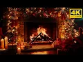 Lagu Christmas Fireplace 4K 🔥  Burning Fireplace \u0026 Crackling Fire Sounds (NO Music)