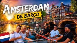 Amsterdam de barco: Cores, pontes e canais 🚲🛶 (Cinematic Vlog)