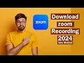 Download Lagu How to download ZOOM recordings from shared link (easiest way) | 2024 | how to save zoom recording