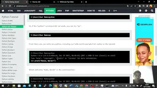 Learning Python with w3schools Part 1