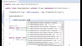 Java JComboBox - Example 1