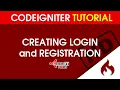 Creating a simple Login and Registration using Codeigniter Version