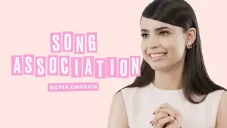sofia carson sings ariana grande dua lipa and justin bieber in a game of song association elle