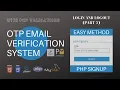PHP Signup with OTP Email Verification System - Login and Logout Part 5