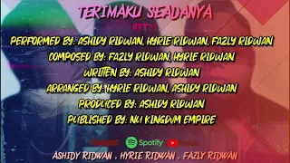 Terimaku Seadanya By Hyrie Ridwan, Fazly Ridwan \u0026 Ashidy Ridwan (Lyrics Video)