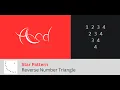 Star Pattern Reverse Number Triangle Java