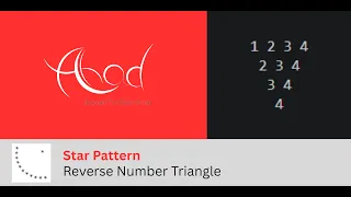 Star Pattern Reverse Number Triangle Java