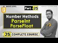 How to convert variable to number and number method parseint parsefloat etc for Beginners