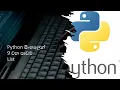 Python Tutorial 9 Python List Sinhala Black Tiger