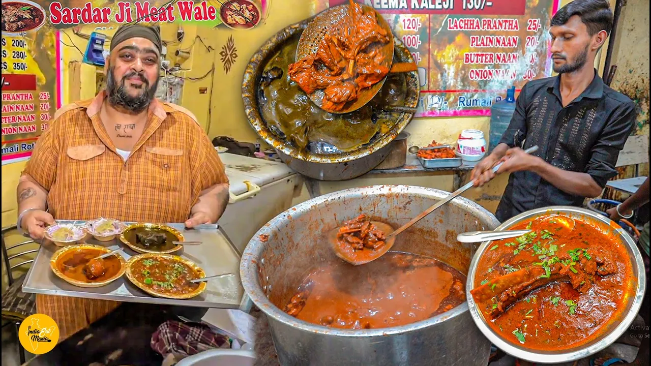 Karol Bagh Sardarji Selling Cheapest Ghee Wala Chicken & Mutton Rs. 70/- Only l Delhi Food Tour