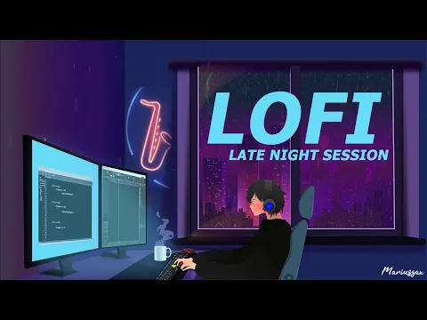 1 hour of calm & chill lofi saxophone music (rainy late night study mix)