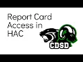 Report Card Access on HAC 2026