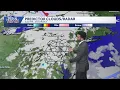 Rain ending overnight dry warm most of the weekend