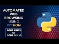 Automate Web using Python 4 lines of code Web Search