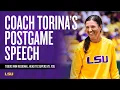 Beth Torina s postgame speech after Regional win