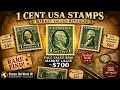 4 Rare 1 Cent USA Stamps Worth Big Money Benjamin Franklin Washington Stamp Values 2026