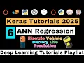 Building Electric Vehicle Battery Life Prediction Using ANN Deep Learning NASA Battery Dataset