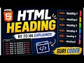 HTML Headings Explained H1 to H6 Tags HTML Tutorial for Beginners