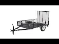 Carry-On Wire Mesh Utility Trailer w Ramp Gate and Jack 5-ft x 8-ft