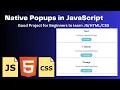Alert Confirm Prompt Popups in CSS exercise Learn JavaScript Popup by building project