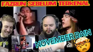 Download NOVEMBER RAIN - AXEL ROSES VOCAL DOPPELGÄNGER! | FAZRUN SEBELUM TERKENAL  | METALHEADS REACTION MP3