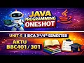 Java Programming Oneshot Unit-5 BCA Semester Subjects AKTU