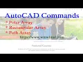 Polar Array Rectangular Array and Path Array Command