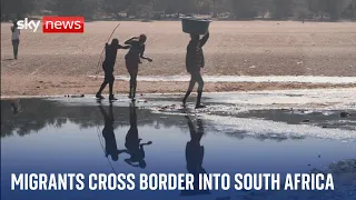 migrants from zimbabwe jump border into south africa with ease