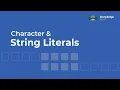 Character String Literals ICSE Computer Applications Java BlueJ