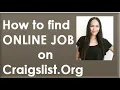 How To Find ONLINE Homebased Jobs On Craigslist