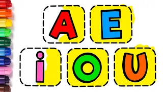 AEIOU 🌈 Dibuja y Colorea las VOCALES 🌈 Aprende las Letras en la Vuelta al Cole