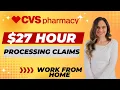 CVS Hiring Up To 27 Hour Claims Processing Rep Remote Work From Home Job With No Degree Needed