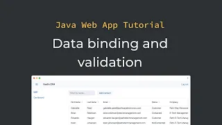 Java tutorial Data binding and validation in Vaadin forms part 9