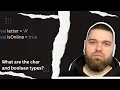 What are the Char and Boolean Data Types