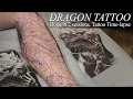 DRAGON TATTOO Black Grey Realism Time-Lapse