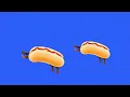 anime running hot dog green screen food animation gif green screen