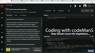 Codewars 7 kyu Help Suzuki Count His Vegetables JavaScript