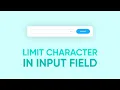 Character Limit using HTML CSS JavaScript