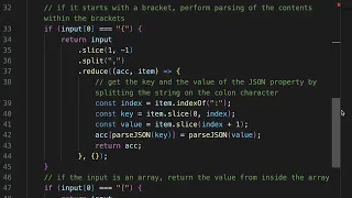 Implement a JSON Parser in JS