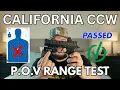 California CCW Shooting Test POV Indoor Range Qualification Explained 7 10 15 Yards