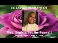 Sophia Paulin-Purnell - Celebration of Life