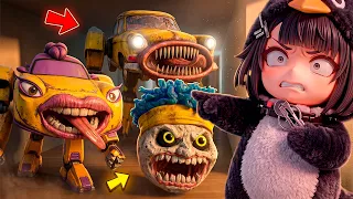 Gugu Gaga Penguin HIDE FROM CAR EATER RUMI and ANGRY MOON D Billions in Garry`s Mod