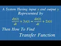 How To Find Transfer Function From Differential Equation Control System Solved Problem