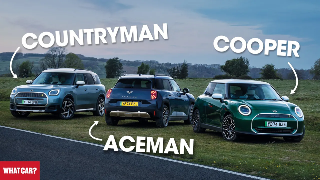 Cooper. Aceman. Countryman: an electric MINI gathering | What Car? Cooper. Aceman. Countryman: an electric MINI gathering | What Car?