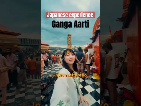 Japanese experience Haridwar Ganga Aarti in Sawan 🇮🇳 Thank you Ganga mataAt Har Ki Pauri