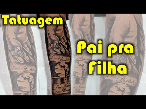 Download MP3 TATUAGEM HOMENAGEM PAI E FILHA ANTEBRAÇO | #TIMELAPSE